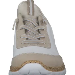 Rieker N4253, Schnürschuhe, Damen, perle/weiss/perlcreme