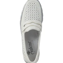 Rieker N3356, Slipper, Damen, offwhite/porzellan