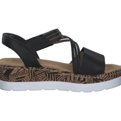 Rieker V3964, Keilsandaletten, Damen, Schwarz