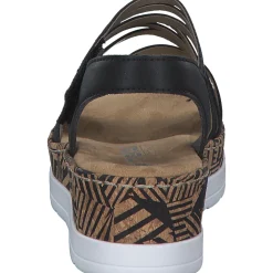 Rieker V3964, Keilsandaletten, Damen, Schwarz