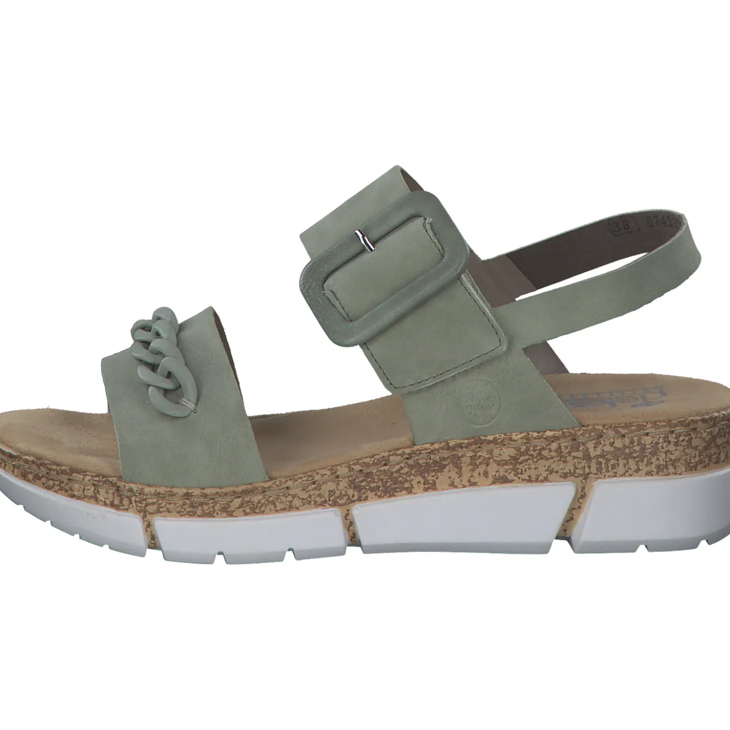 Rieker V2350, Keilsandaletten, Damen, pistazie