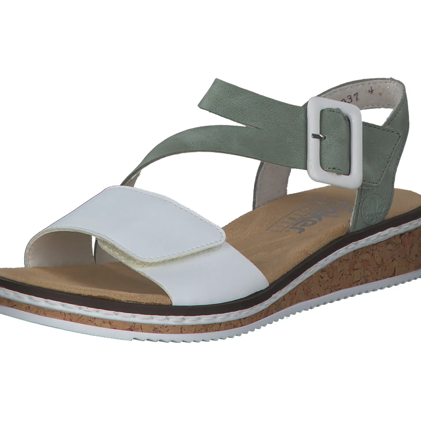 Rieker V3660, Keilsandaletten, Damen, Weiß