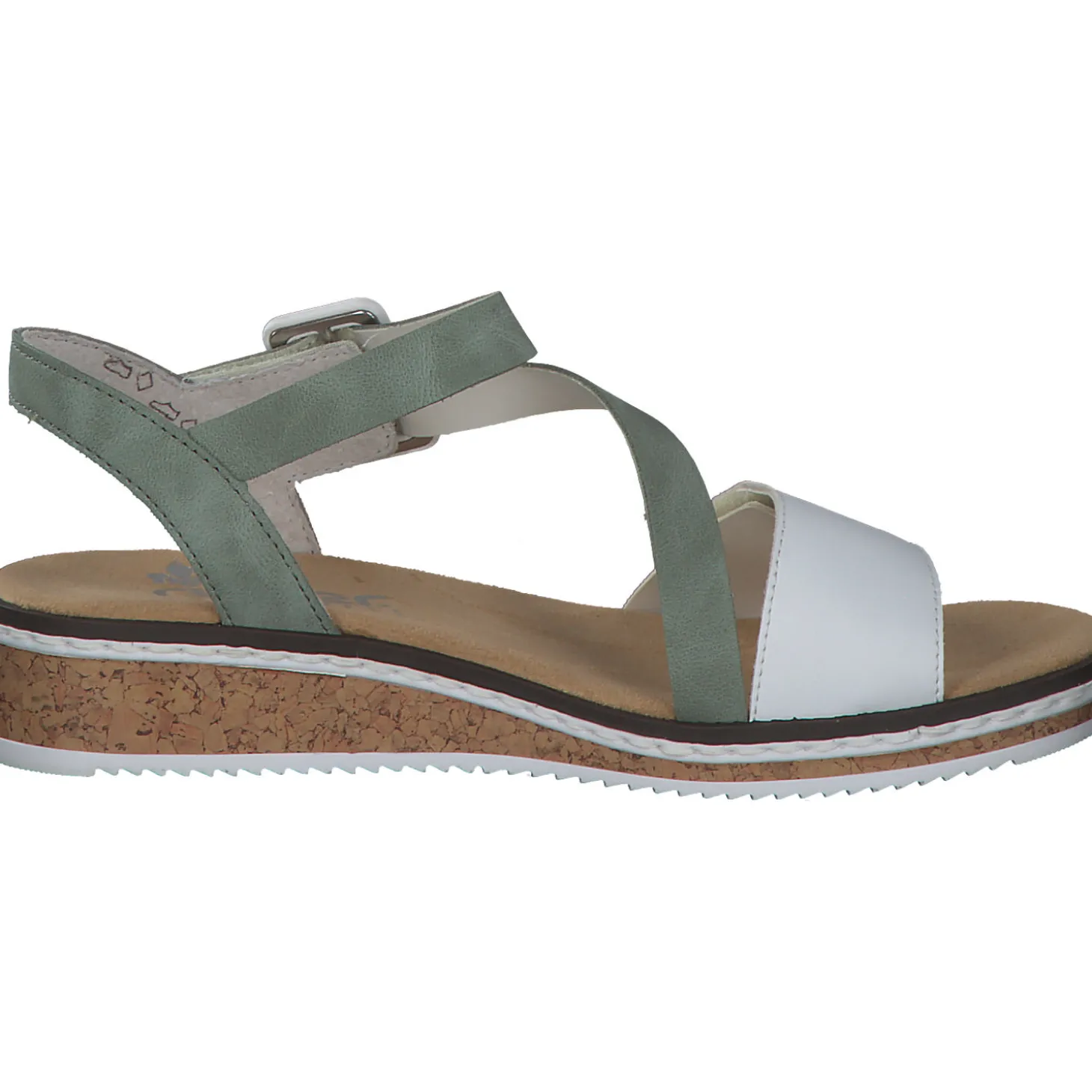 Rieker V3660, Keilsandaletten, Damen, Weiß