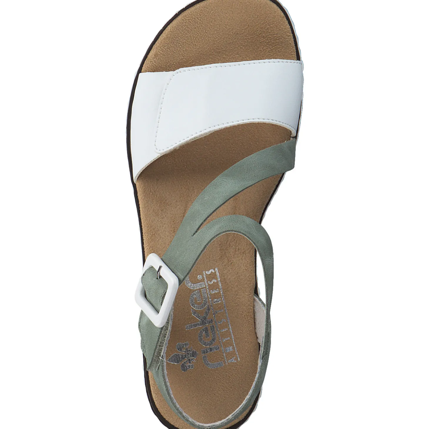 Rieker V3660, Keilsandaletten, Damen, Weiß