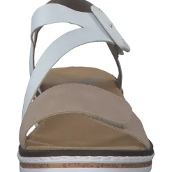 Rieker V3660, Keilsandaletten, Damen, Rosa/Beige/weiss