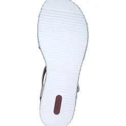 Rieker V3660, Keilsandaletten, Damen, Rosa/Beige/weiss