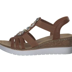 Rieker V3869, Plateau-Sandaletten, Damen, cayenne