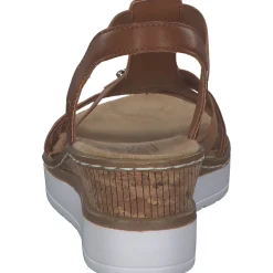 Rieker V3869, Plateau-Sandaletten, Damen, cayenne