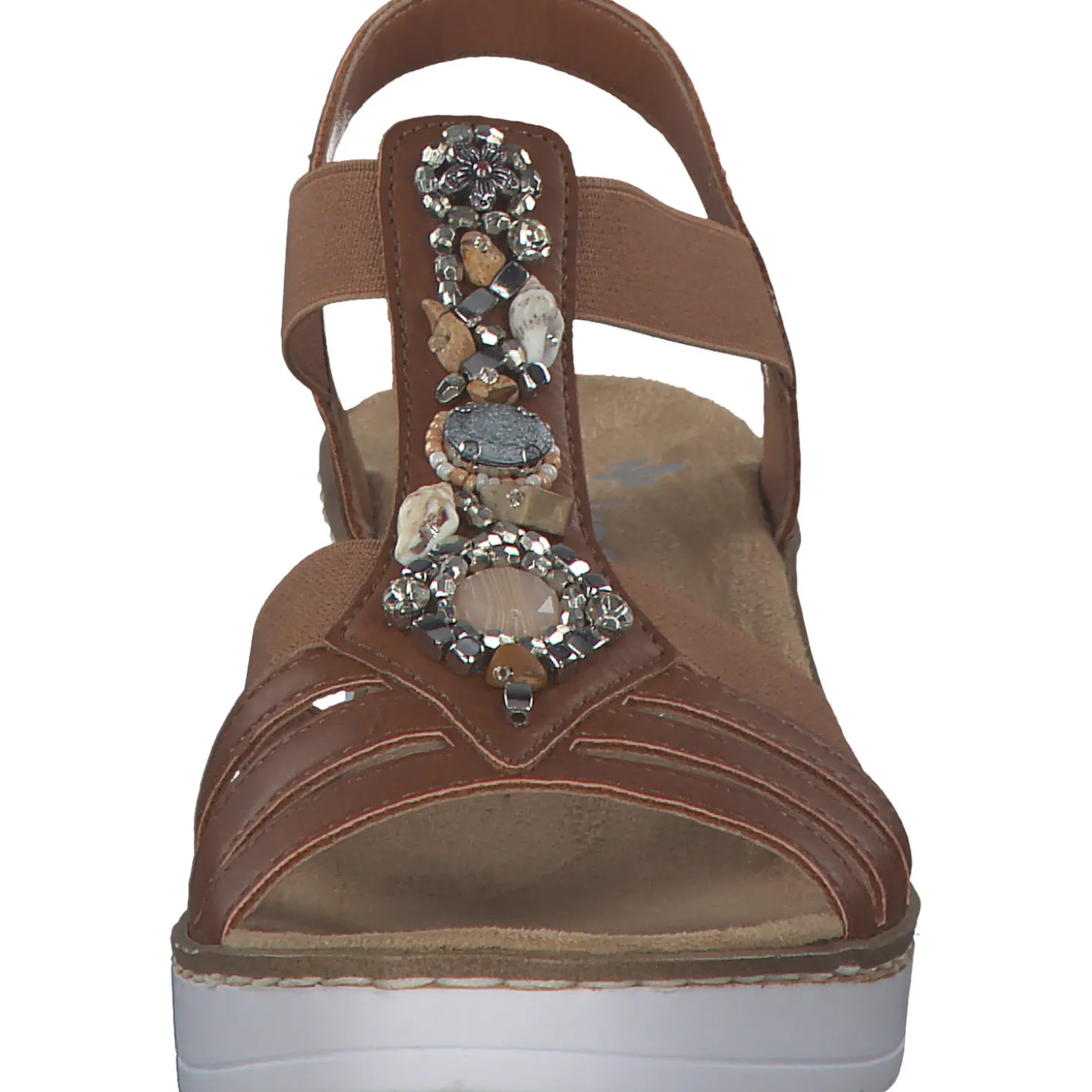 Rieker V3869, Plateau-Sandaletten, Damen, cayenne