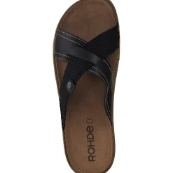 Rohde 5976, Pantoletten & Badeschuhe, Herren, Schwarz