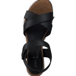s. Oliver 28708, Klassische Sandalen, Damen, Schwarz