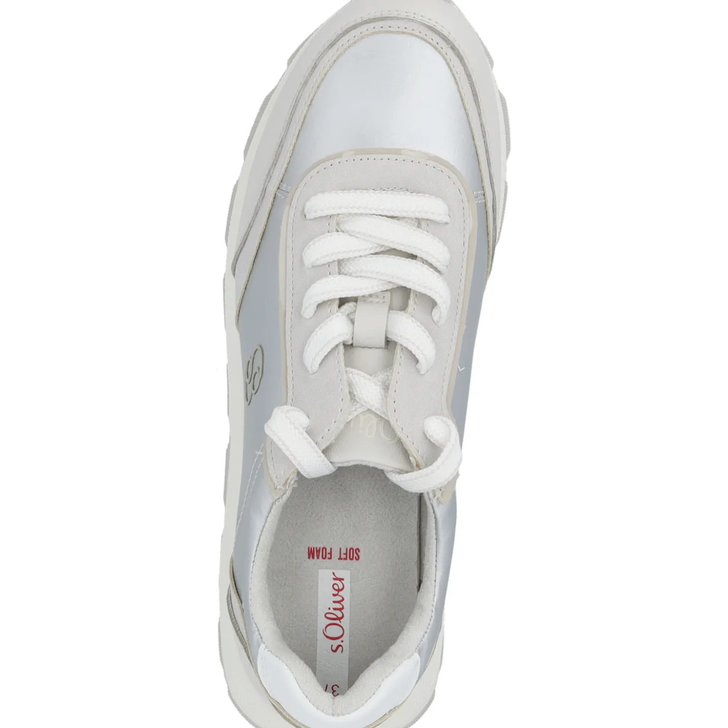 s. Oliver 23616, Schnürschuhe, Damen, platinum combi