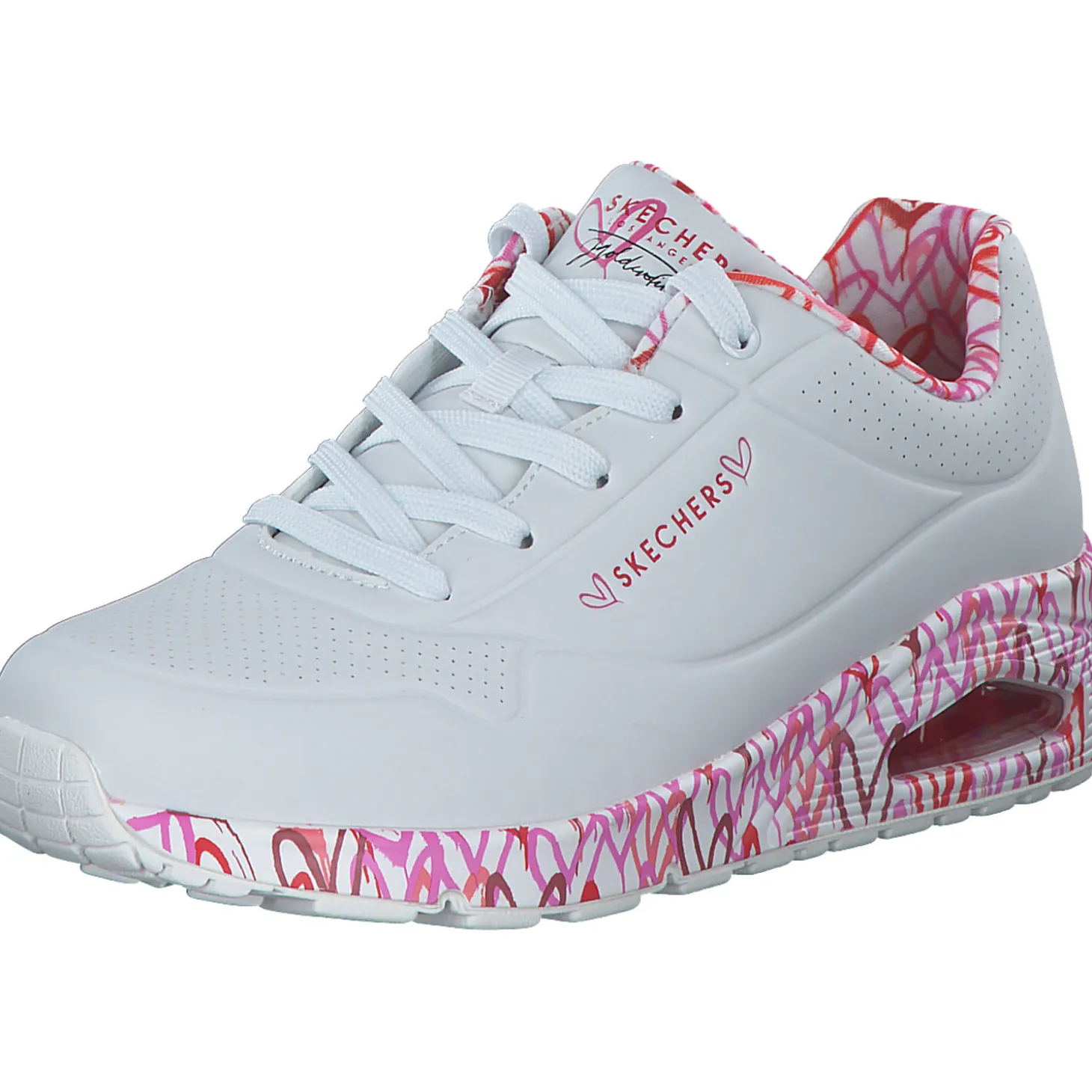 Skechers 155506, Sneakers Low, Damen, WRPK white/red/pink
