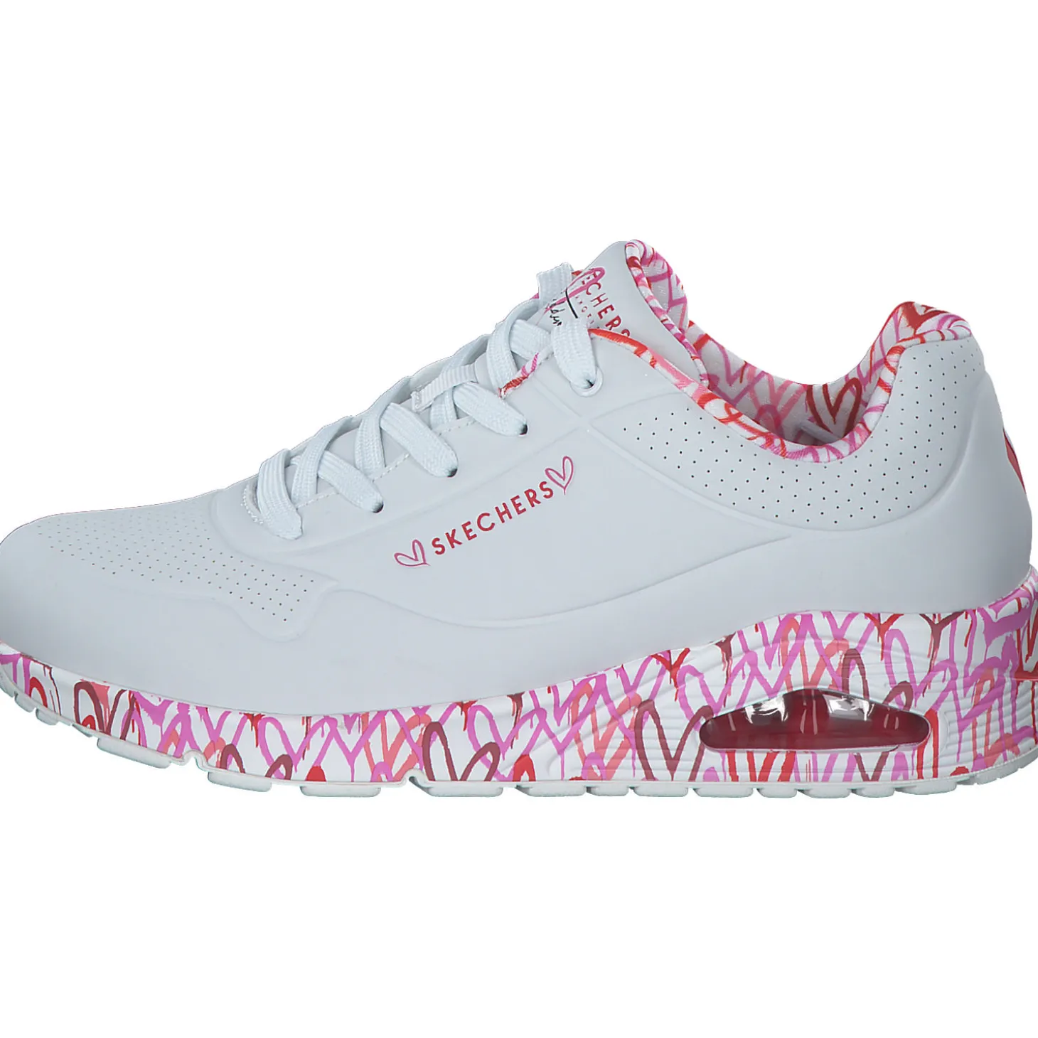 Skechers 155506, Sneakers Low, Damen, WRPK white/red/pink