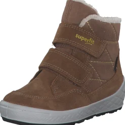 Superfit 1-106314-3000 Stiefelette Leder, Lauflernschuhe, Kinder, BRAUN/GELB