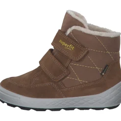 Superfit 1-106314-3000 Stiefelette Leder, Lauflernschuhe, Kinder, BRAUN/GELB