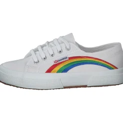 Superga 2750 Rainbow Embroidery S81281W, Sneakers Low, Damen, Weiß