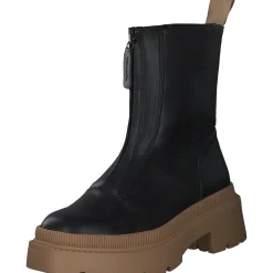 Tamaris 25406, Klassische Stiefeletten, Damen, BLACK/CAMEL