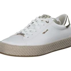 Tamaris 23713, Schnürschuhe, Damen, WHITE/GOLD