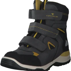 Tom Tailor 4272004 , Winterstiefel, Herren, coal-black-yellow