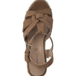 Tom Tailor 3290204, Keilsandaletten, Damen, Braun