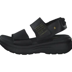 Panama Jack Noah B, Keilsandaletten, Damen, Schwarz