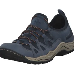 Rieker L0546, Schnürschuhe, lightblue/jeans/navy
