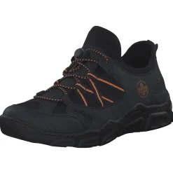 Rieker L0656, Schnürschuhe, pazifik/pazifik/schwarz