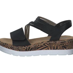 Rieker V3964, Keilsandaletten, Damen, Schwarz