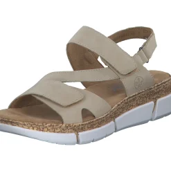 Rieker V2366, Keilsandaletten, Damen, Beige