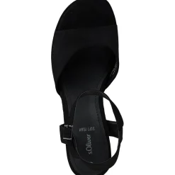 s. Oliver 28319, Plateau-Sandaletten, Damen, black