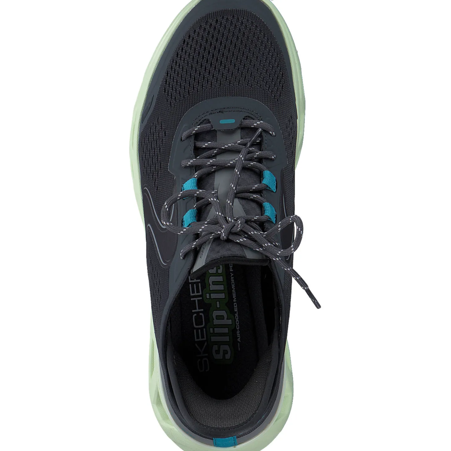 Skechers 232921, Slipper, Herren, Charcoal Hotmelt/Mesh/Lime Tri