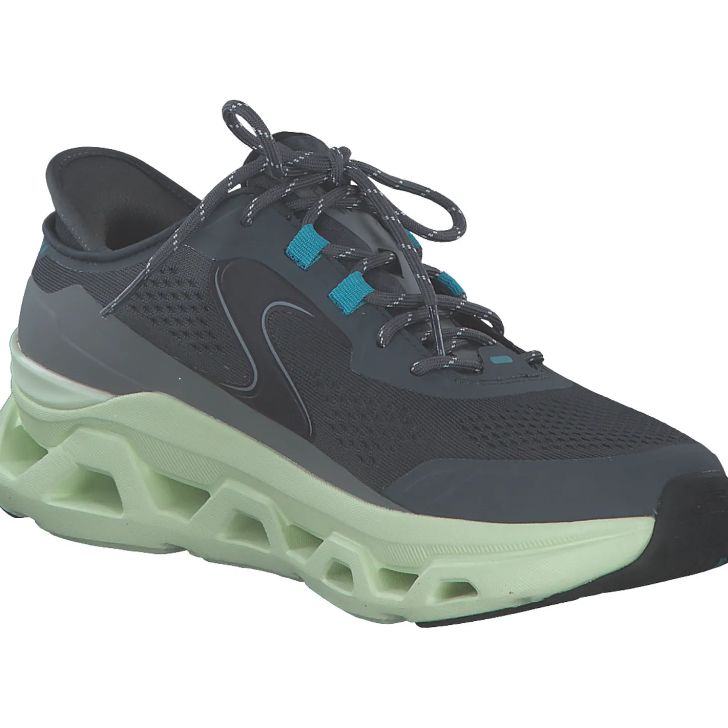 Skechers 232921, Slipper, Herren, Charcoal Hotmelt/Mesh/Lime Tri